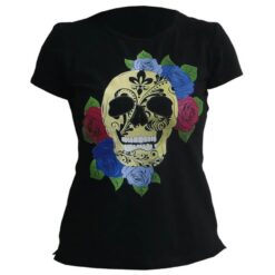 Playera PRISON ART Calavera con Rosas (Mujer)