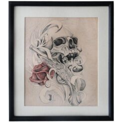 Cuadro Tatuado Prison Art (Cráneo)
