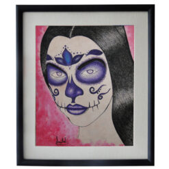Cuadro Tatuado Prison Art (Catrina morada)