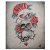 Cuadro Tatuado Prison Art (Cráneos con flores) - Image 2