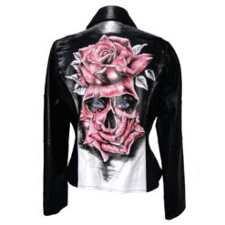 Women Jacket Prison Art (Pink Skull)