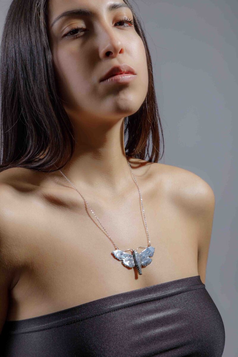 Dije Polilla con cadena plata
