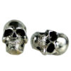 Aretes de calavera de plata