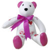 Artie leather bear - Pink core
