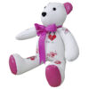 Artie leather bear - Pink core - Image 3