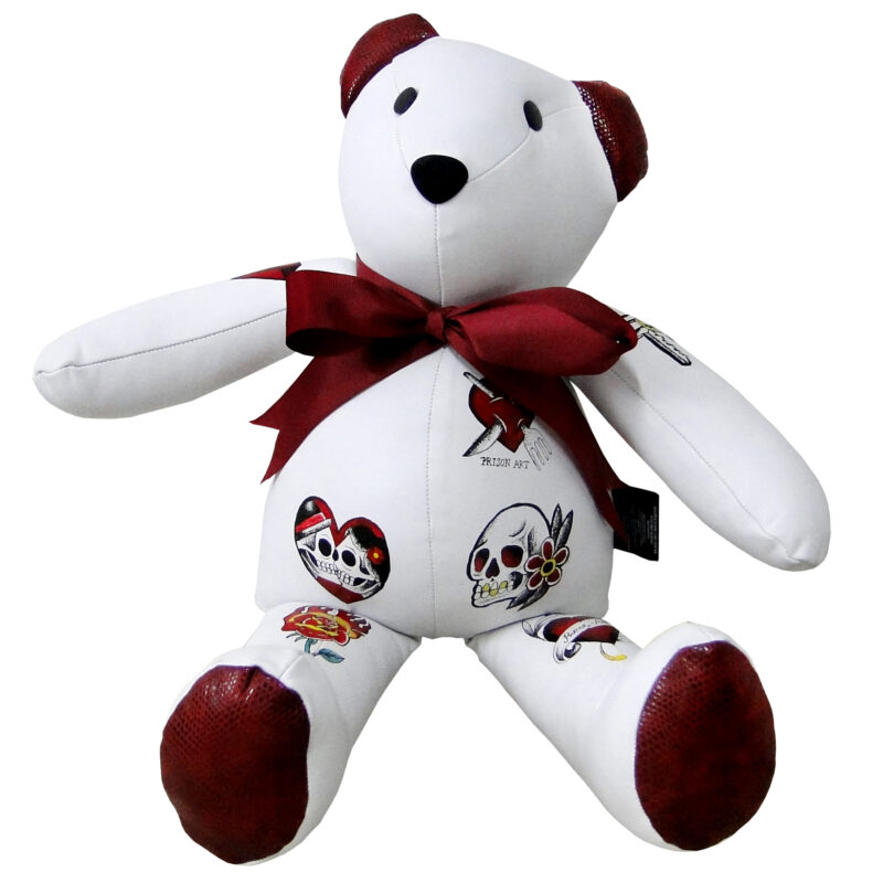 Artie leather bear - Evil garnet