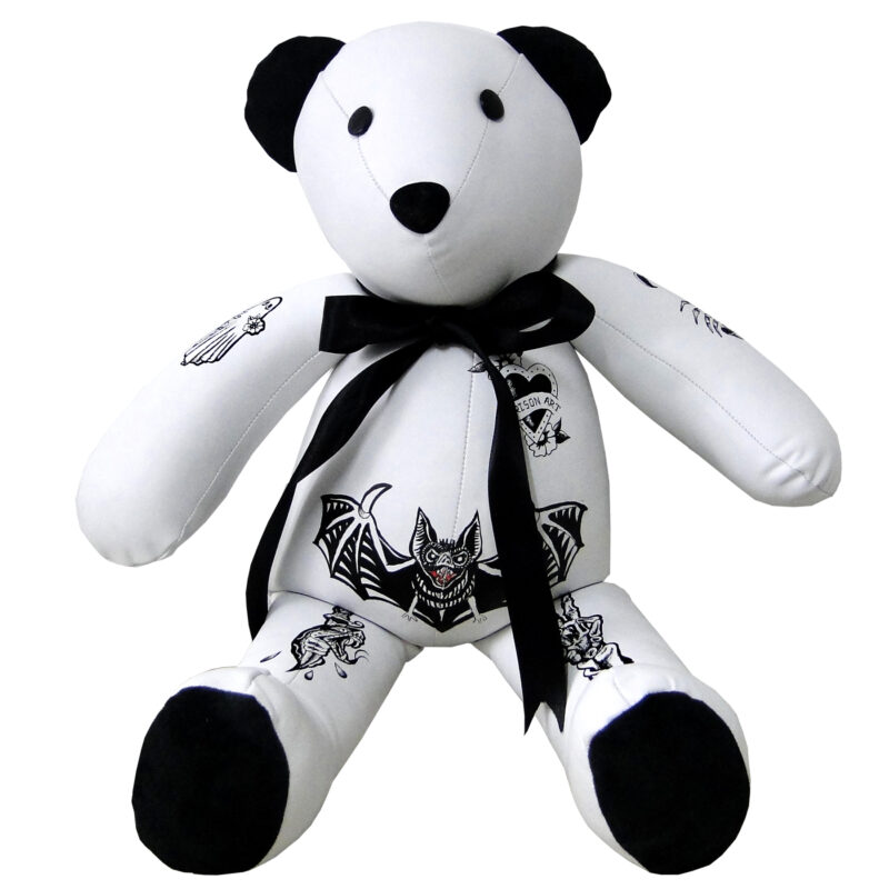 Artie leather bear - Jet black