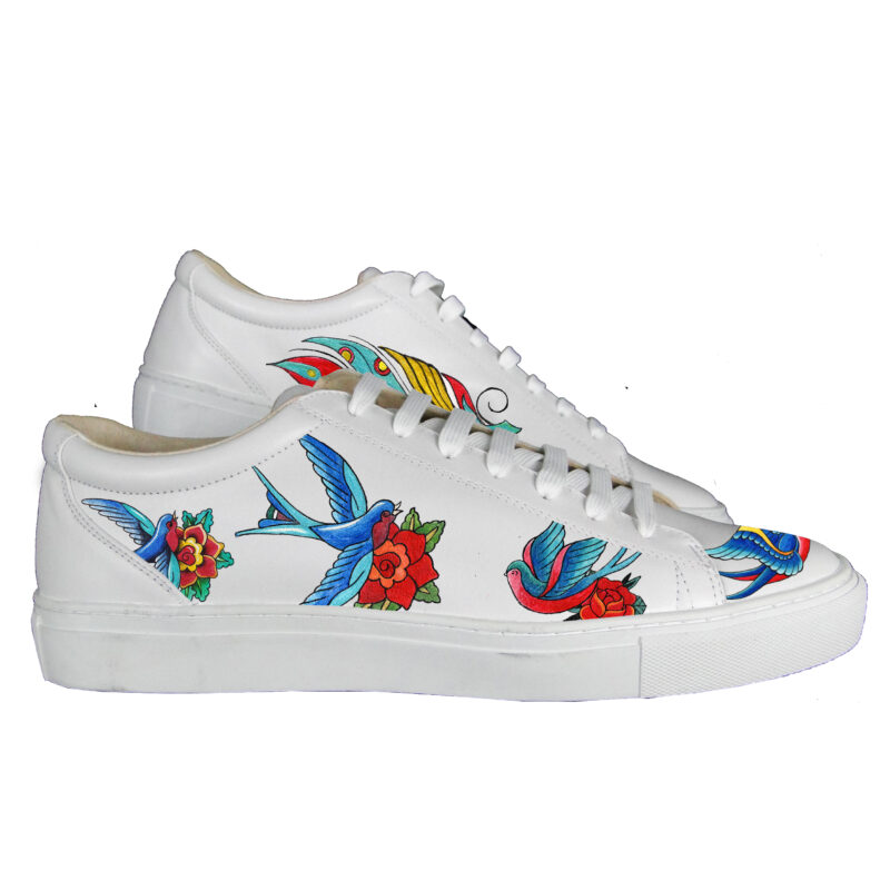 Tattooed Sneakers Vintage Birds