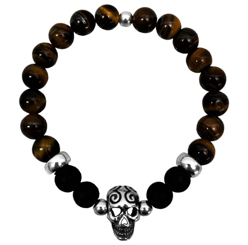 Pulsera de piedra natural con plata