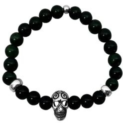 Pulsera de piedra natural con plata