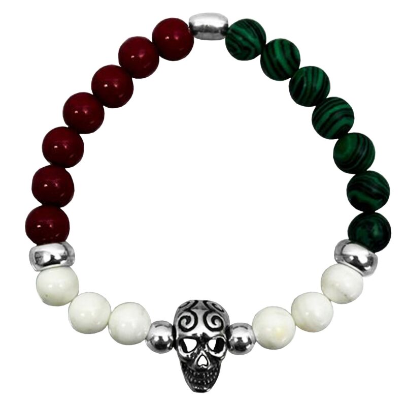 Pulsera de piedra natural con plata